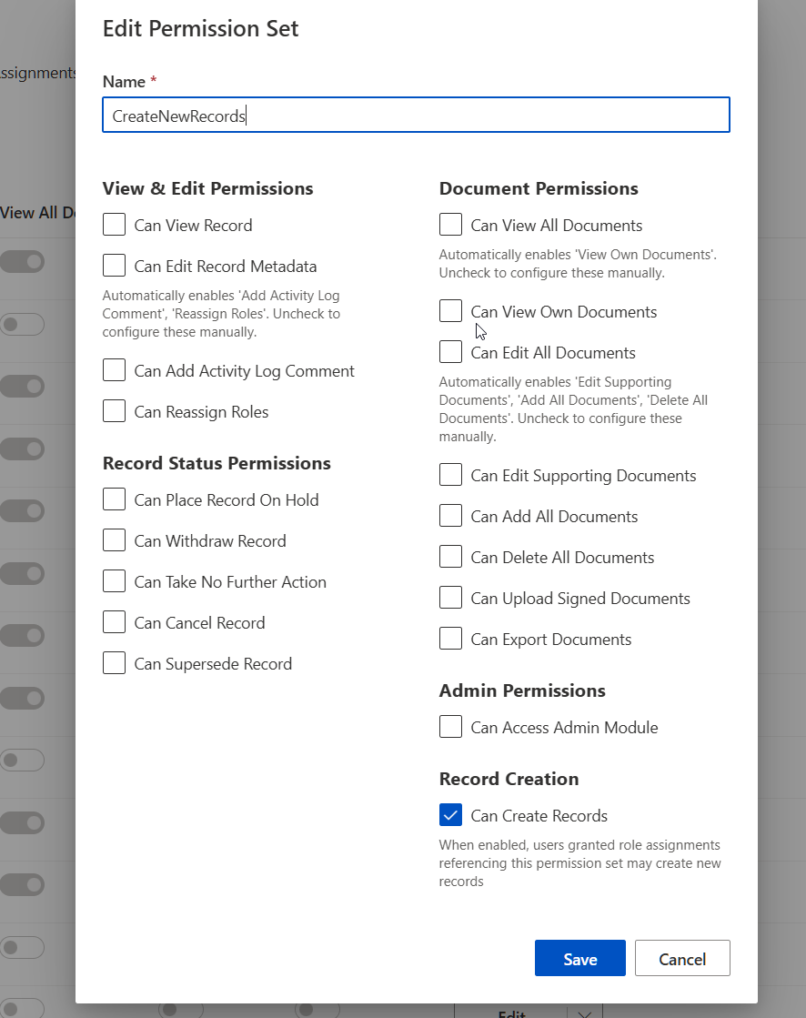 Example Permission Set